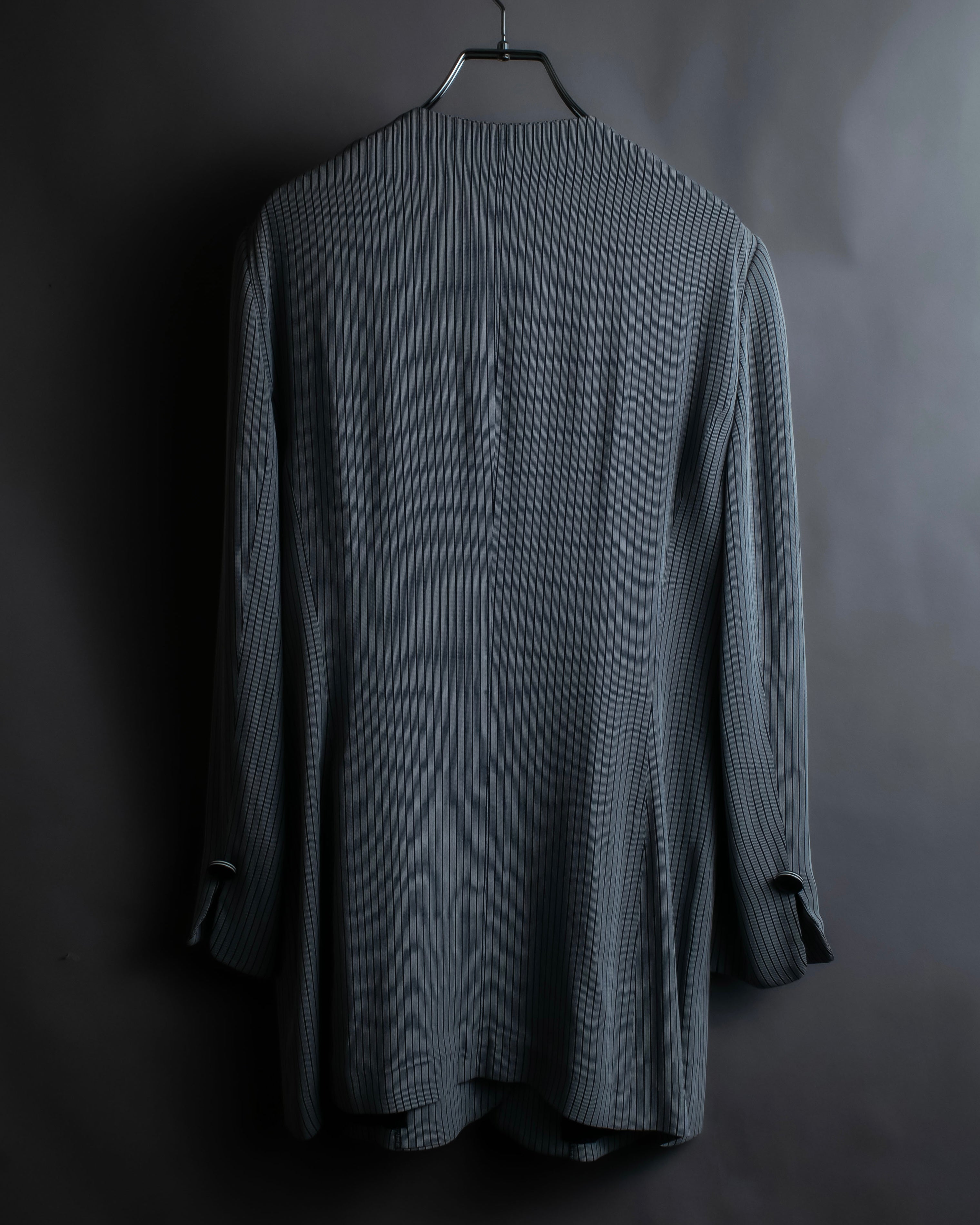 "Christian Dior" Pinstripe collarless jacket