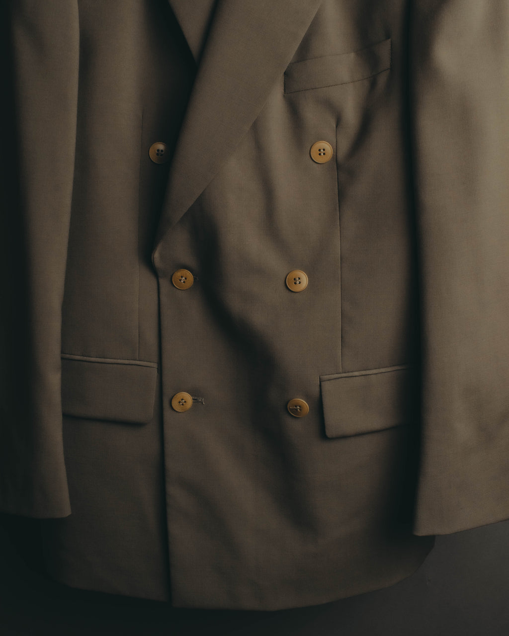 "Yves Saint Laurent pour homme" 80's-90's Structured double-breasted wool blazer