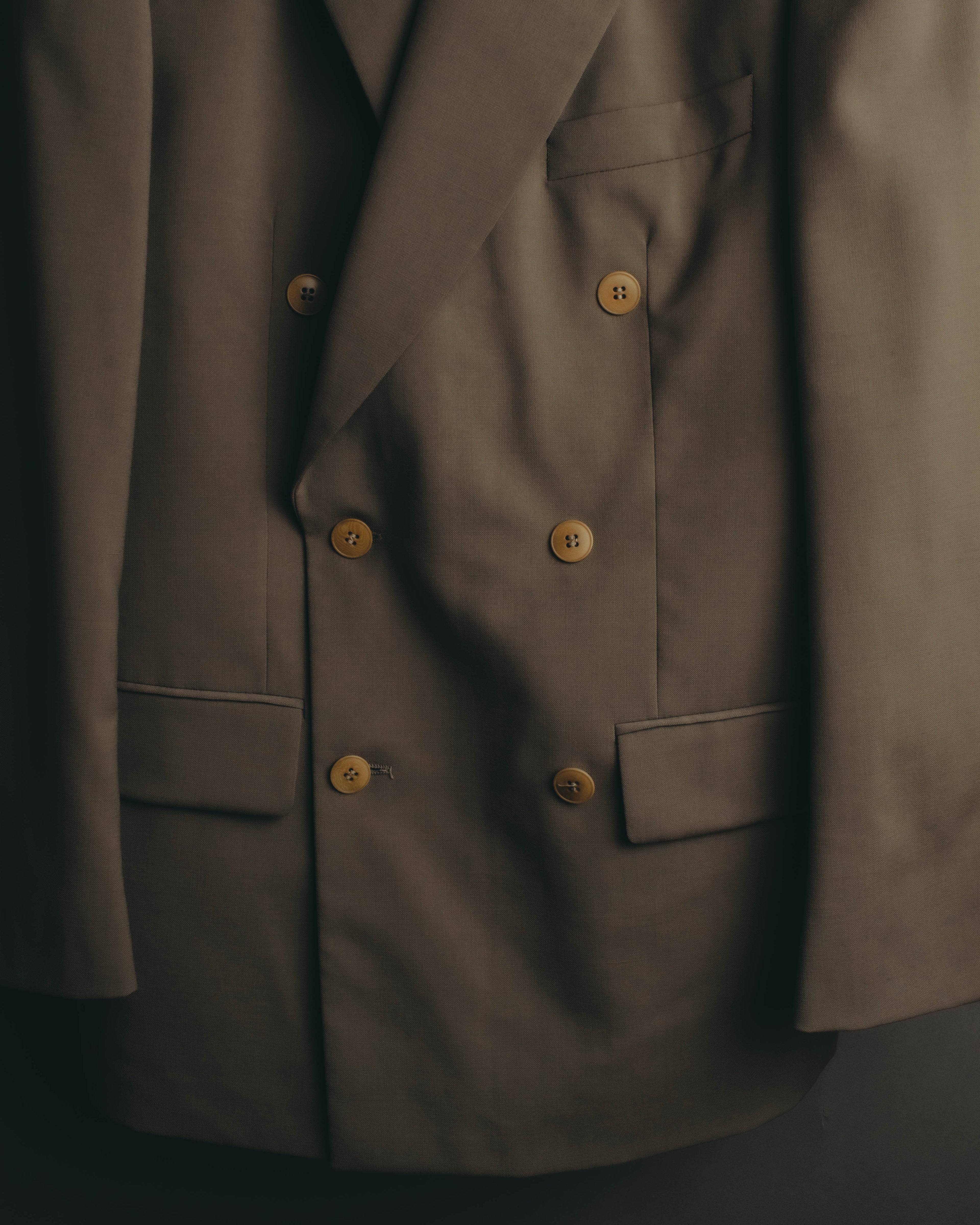 "Yves Saint Laurent pour homme" 80's-90's Structured double-breasted wool blazer