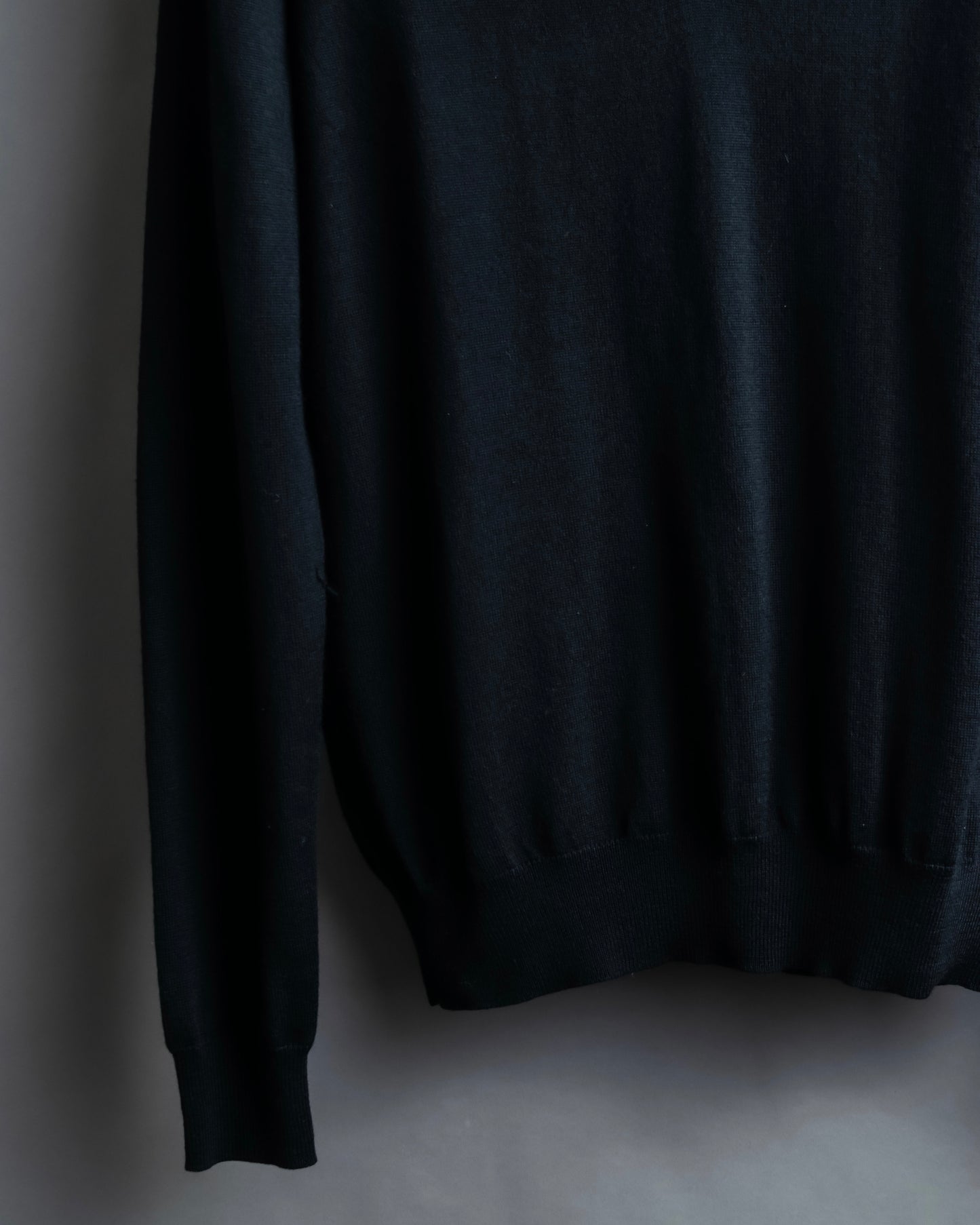 "PRADA" V-neck relaxed wool high gauge knit pullover