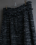 "Dolce &amp; Gabbana" Tweed raw edge flared skirt
