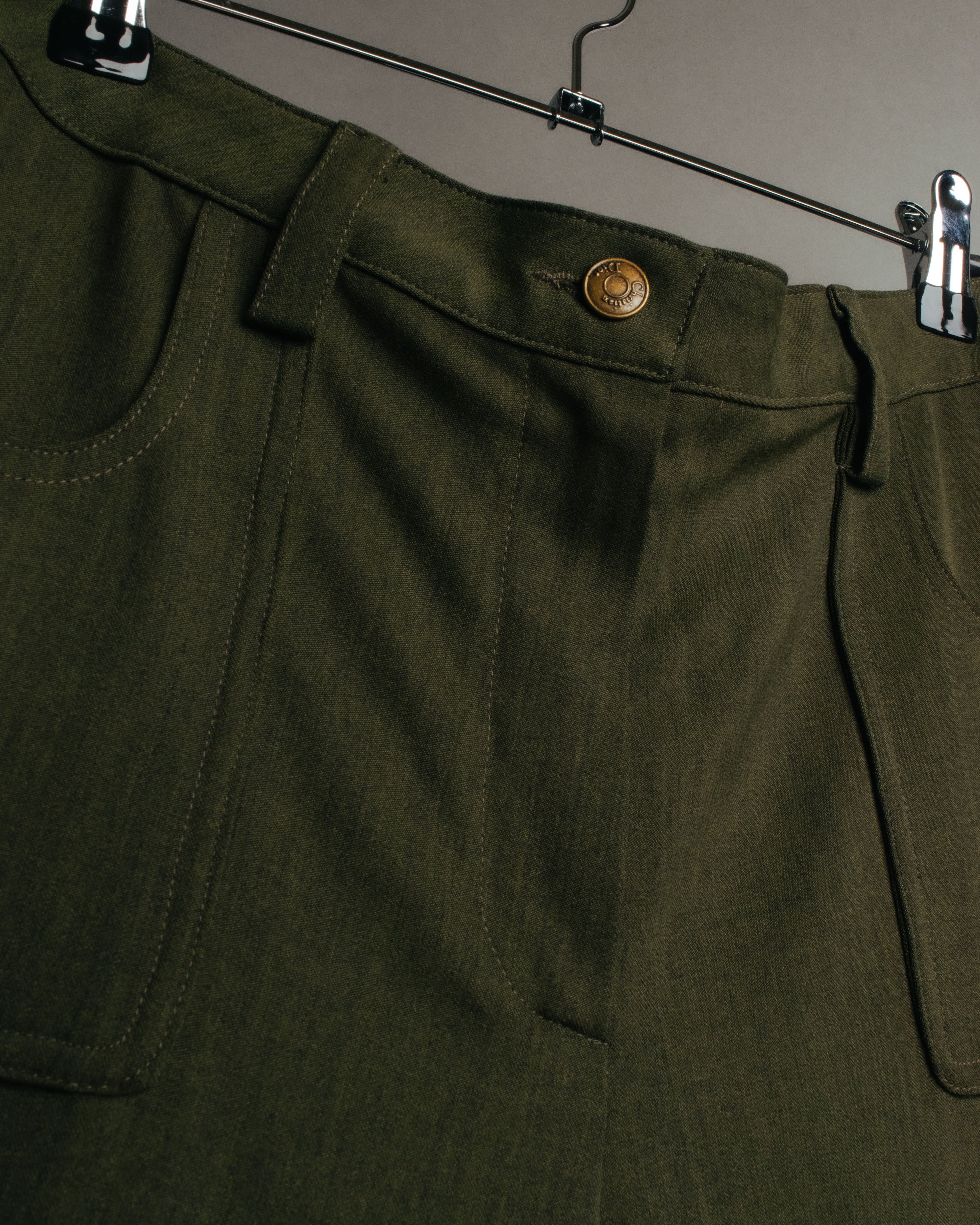 -SPECIAL- “Christian Dior” 2001 Galliano era olive wide safari trousers