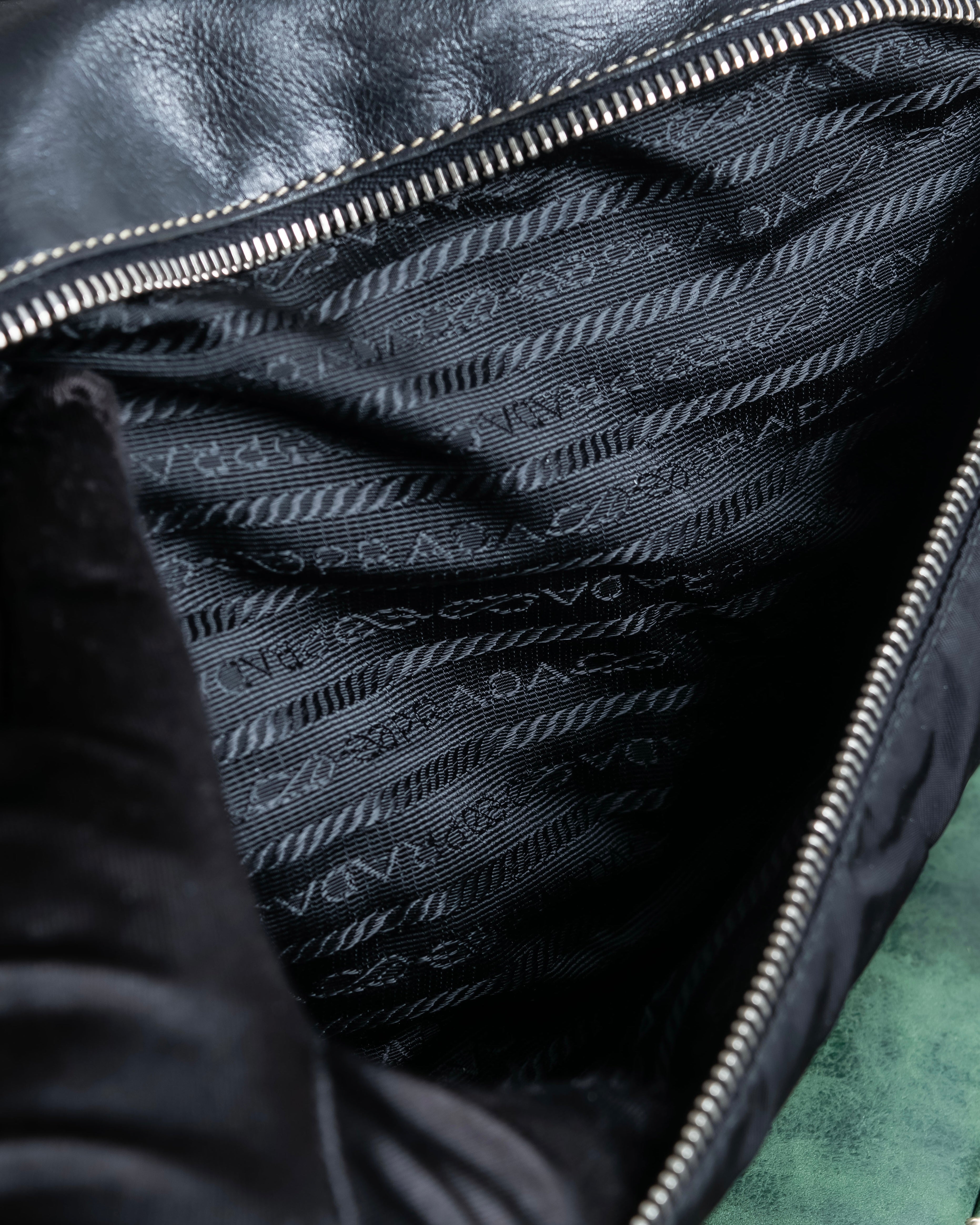 "PRADA" Nylon leather combination one shoulder bag