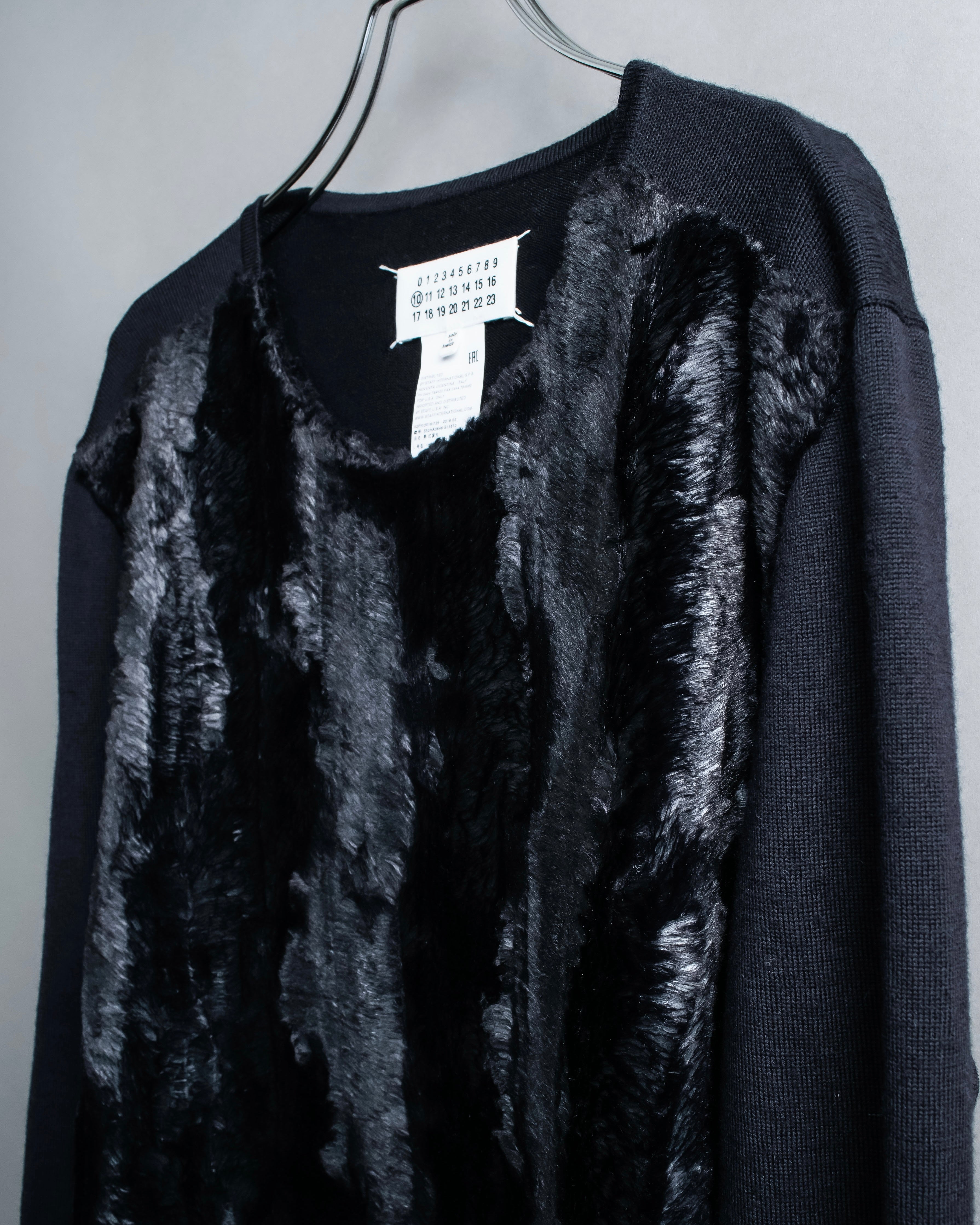 "MAISON MARGIELA"
Fur docking high gauge knit