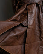 "Burberrys" Vintage-inspired leather oversized trench coat