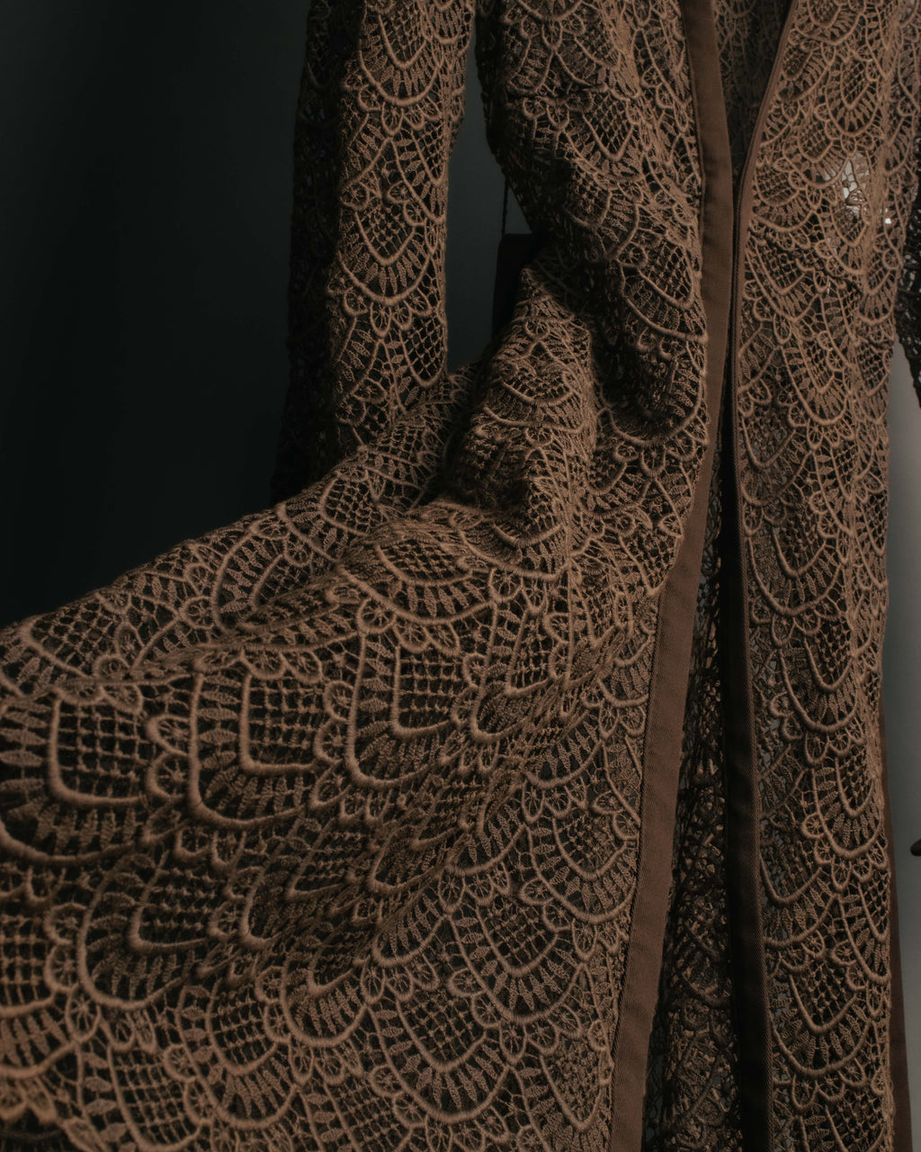 -SPECIAL- “VALENTINO ROMA” 1998-2008 Lace belted sheer coat dress