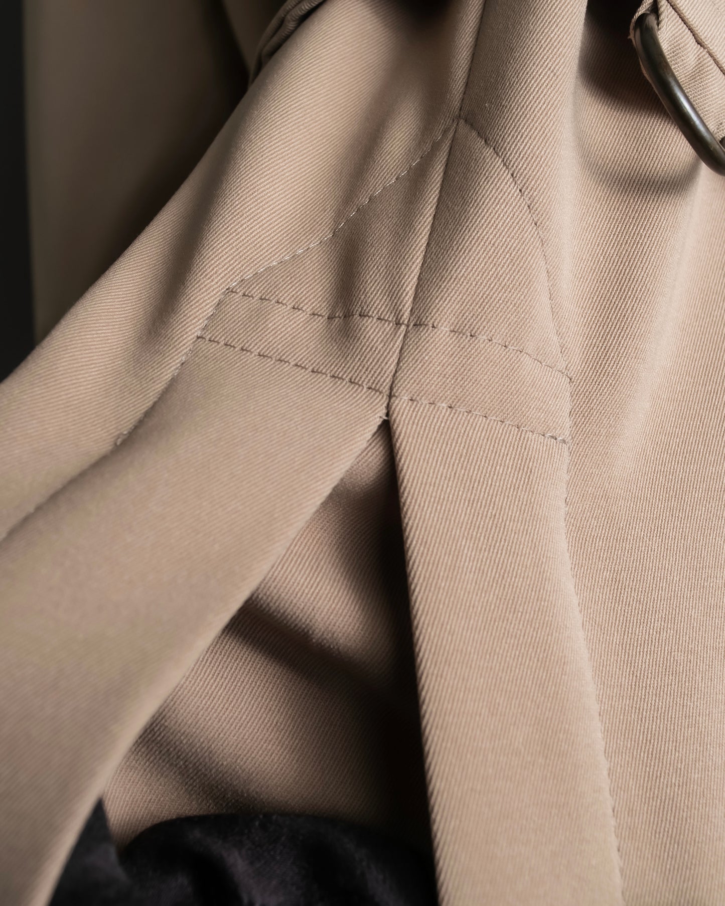 "BURBERRY" Military detail belted maxi length trench coat