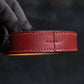 "HERMES" Margiela period burgundy leather bracelet