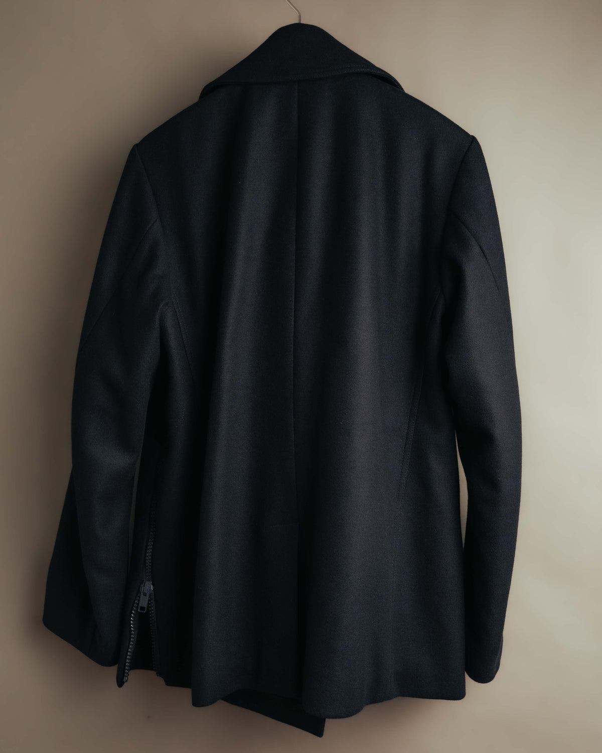 -SPECIAL- "DRIES VAN NOTEN" 10's Sculptural wide lapel double breasted wool coat