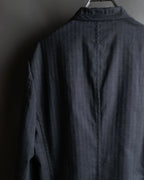 "COMME des GARCONS HOMME PLUS" 14SS modified lapel design striped jacket
