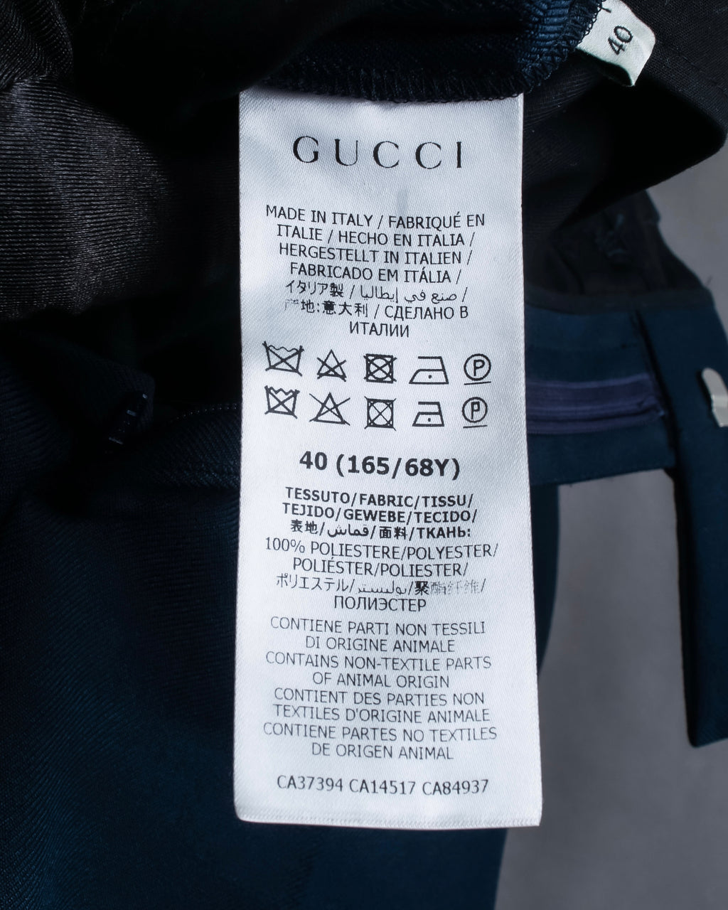 "GUCCI" Deep-tuck wool gently flared slacks