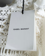"ISABEL MARANT" Lace knit frill docking sheer blouse