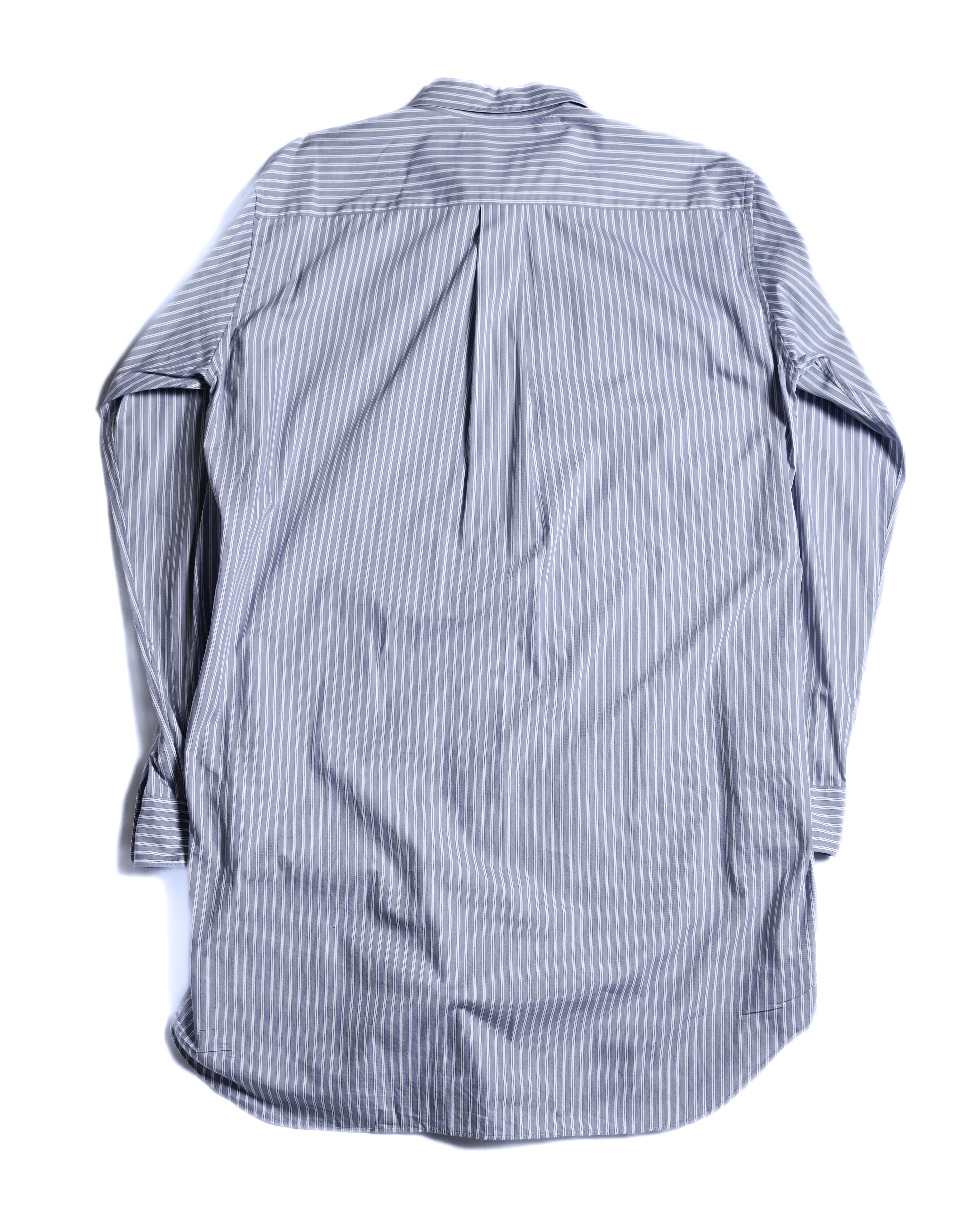 Comme des Garçons Homme Deux/ Cotton Stripe Patterned Long Shirt Blue