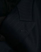 "YVES SAINT LAURENT" 00's shadow stripe pattern beautiful tailoring set up