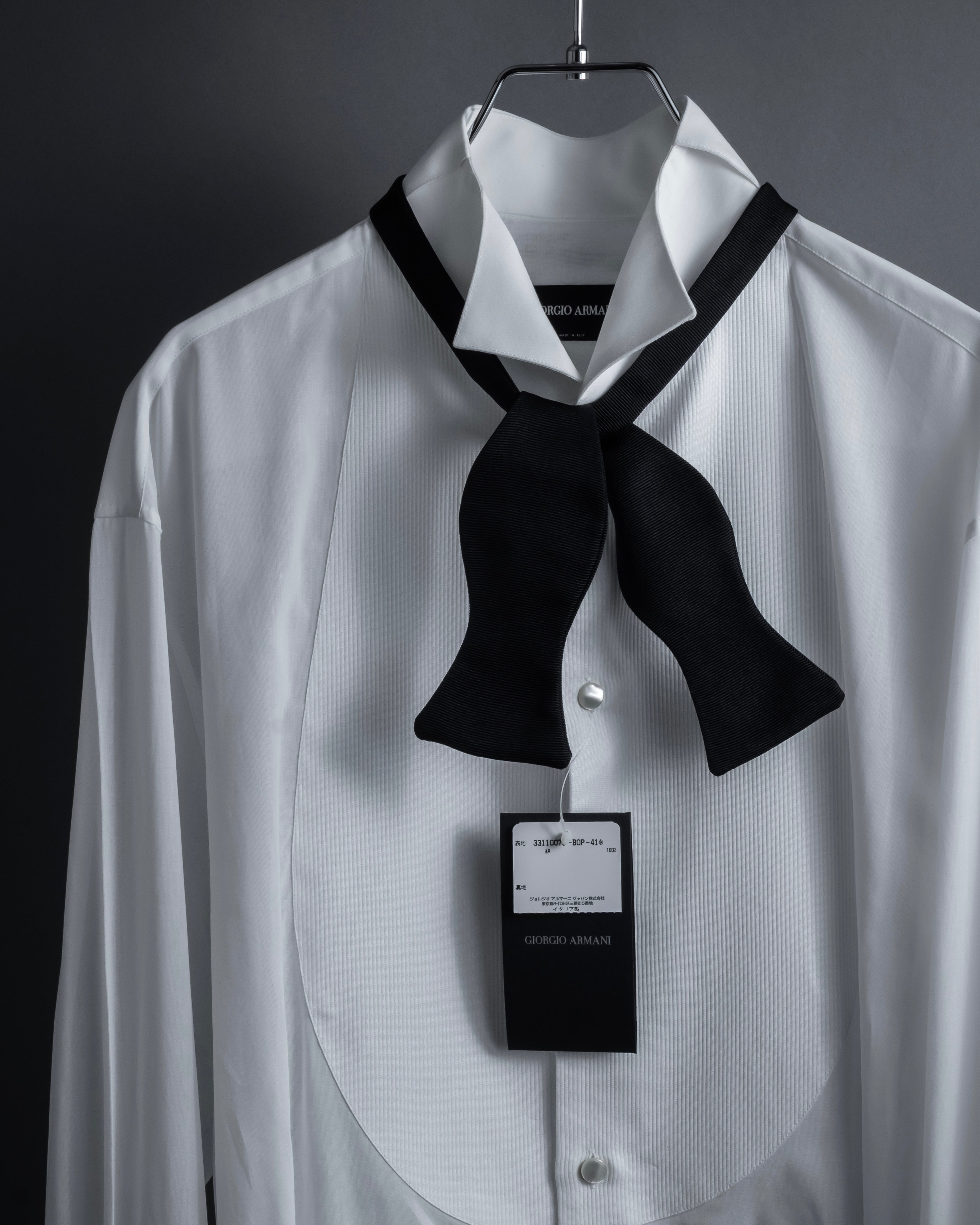 "GIORGIO ARMANI" Belt included bow tie dress shirt