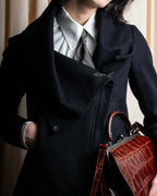 "GIORGIO ARMANI" Finely swaying wave pattern necktie