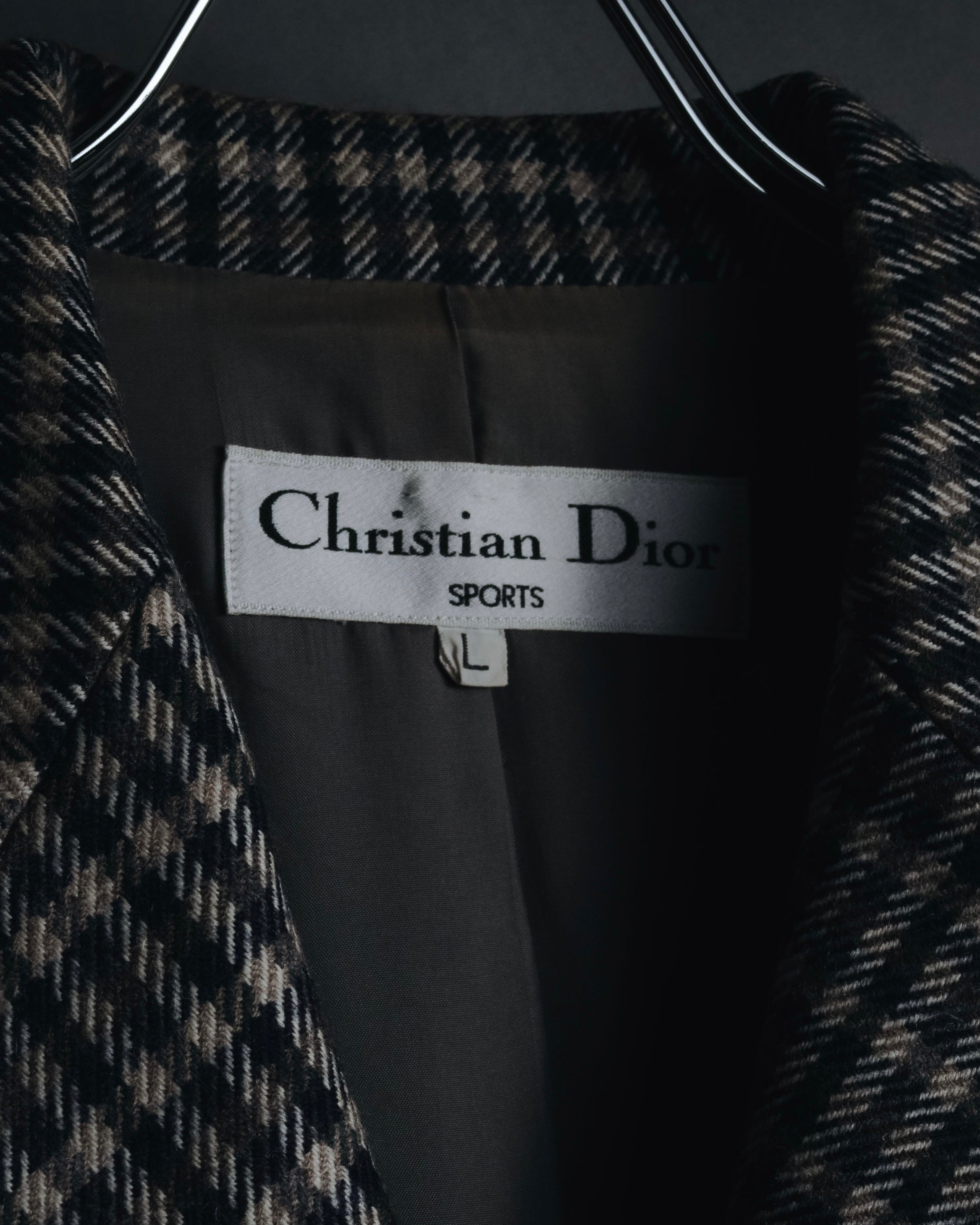 "Christian Dior SPORTS" 80’s-90’s british check tweed jacket