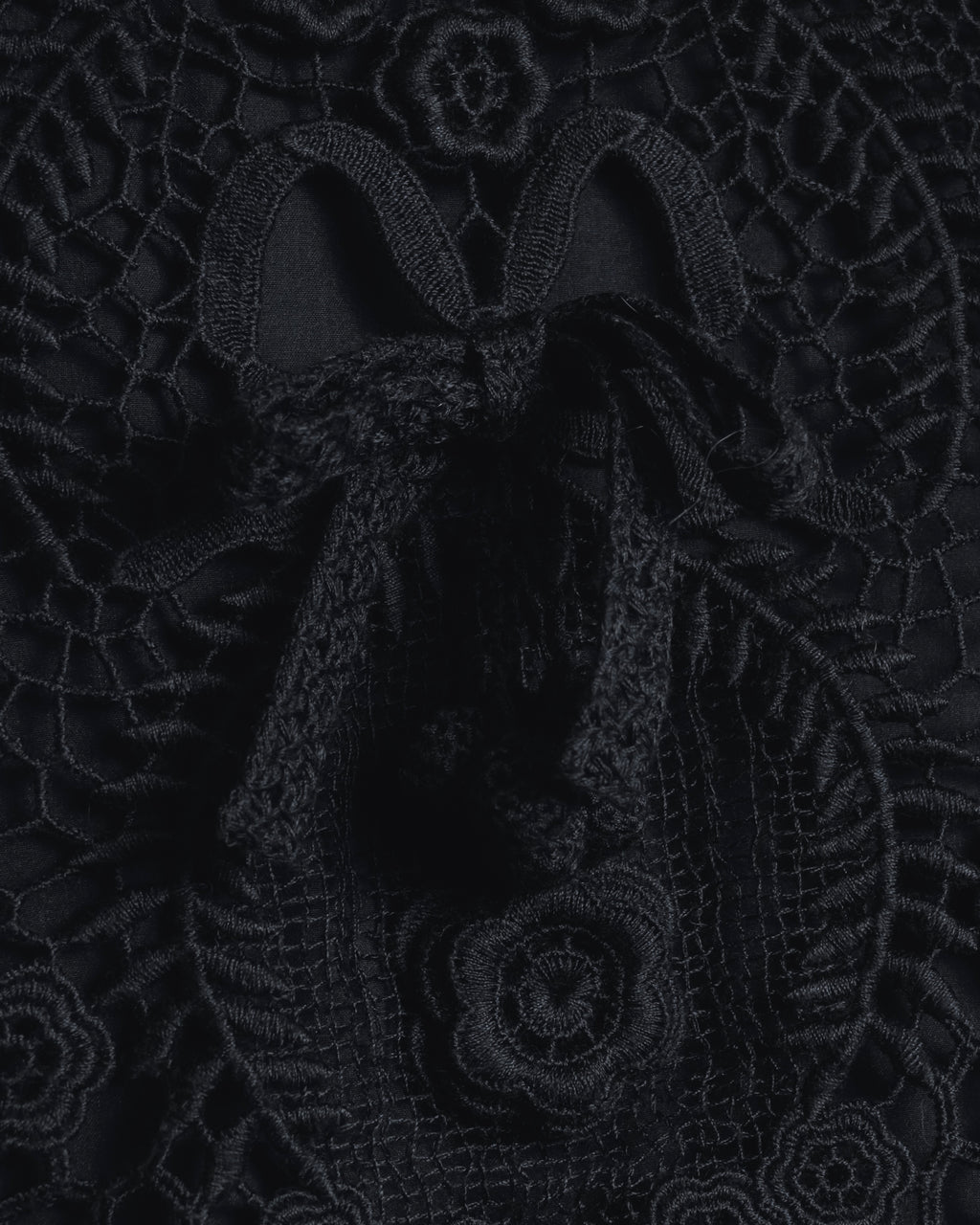 "RED VALENTINO" Lace bib knit tunic dress