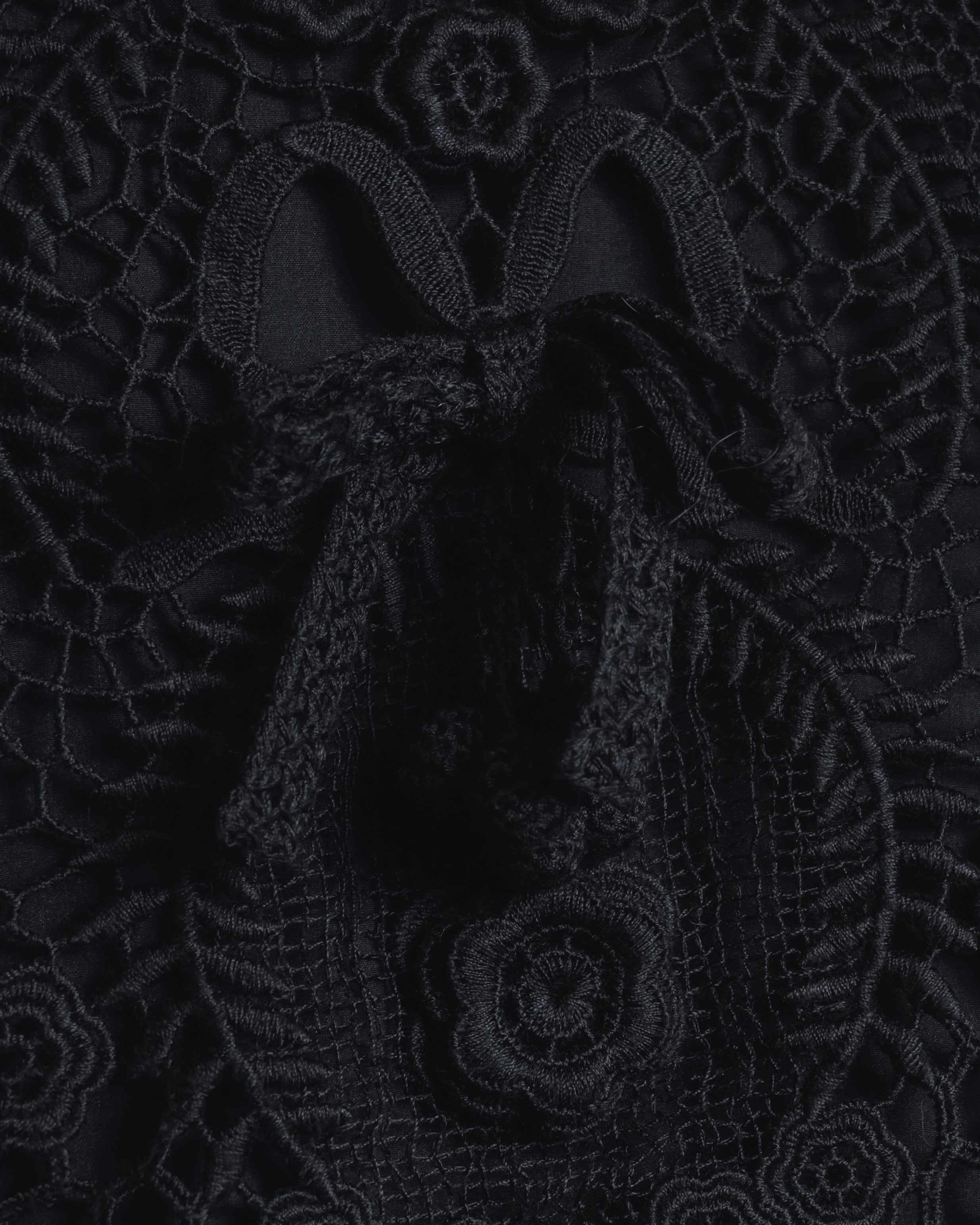 "RED VALENTINO" Lace bib knit tunic dress