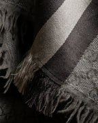 "GUCCI" GG monogram logo pattern fringe design stole