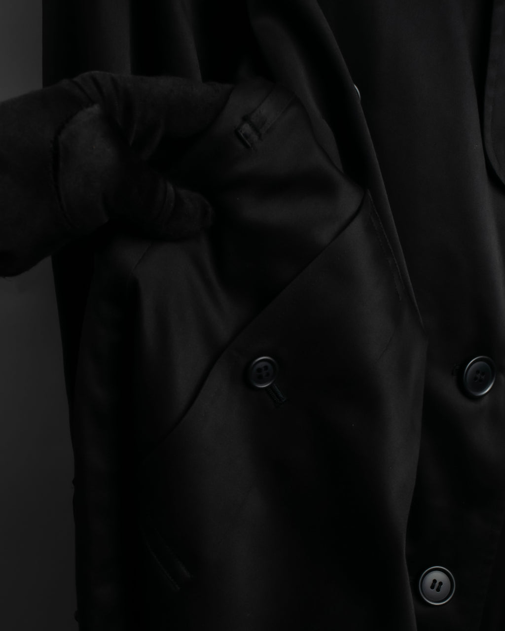 "BURBERRYS" Traditional detail double-breasted stand color trench coat