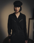 -SPECIAL- “HERMÈS” 00’s Jean Paul Gaultier era belted four-zip long cardigan