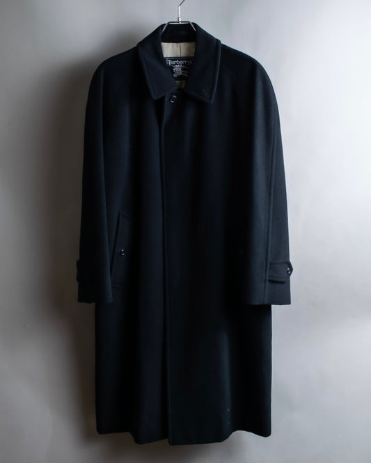 "BURBERRYS" Fly front cashmere blend soutien collar coat