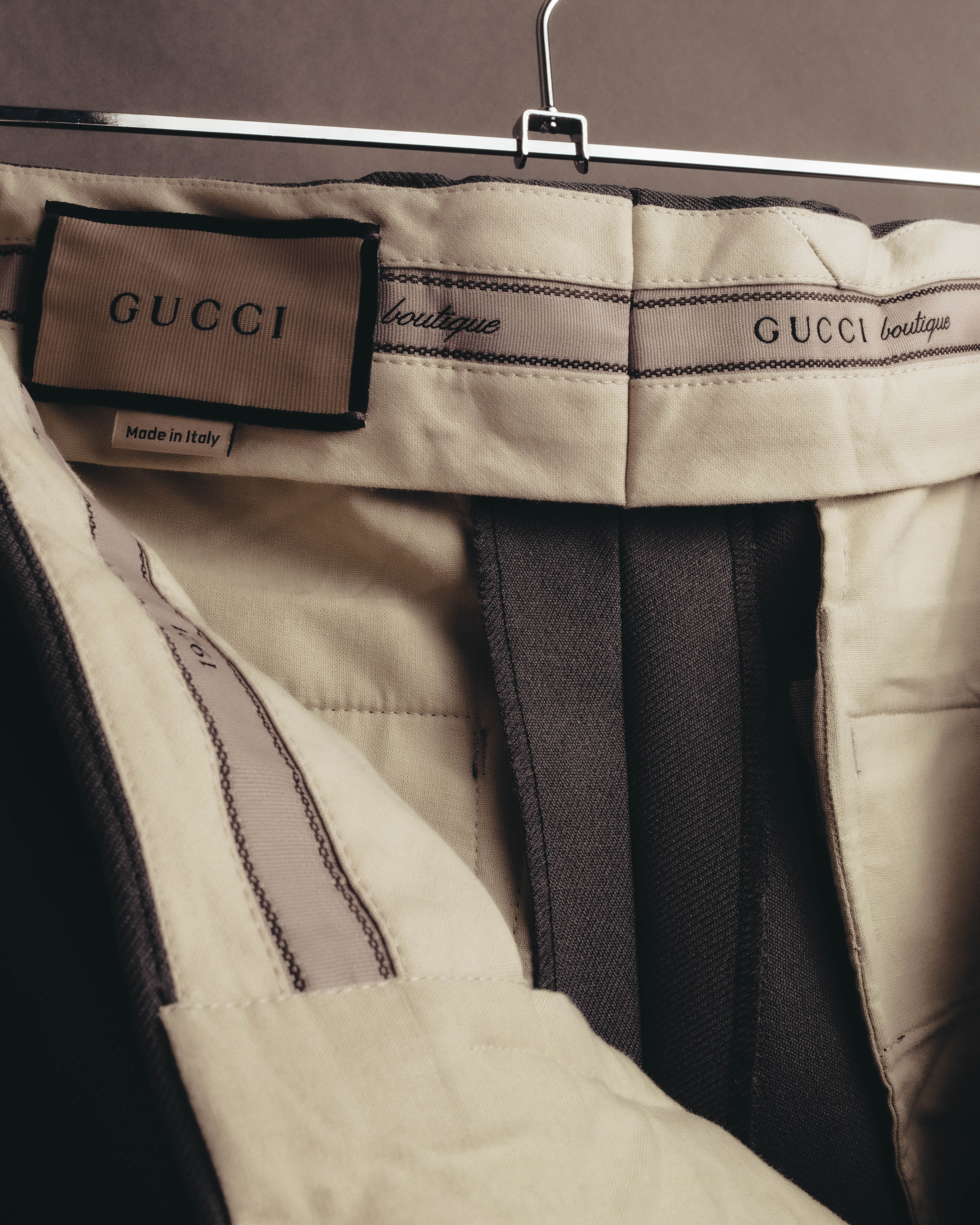 "GUCCI" 2020's Archive inspired pleated tailored trousers