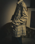 -SPECIAL- "Hermès" 10's Textured linen blend check blazer