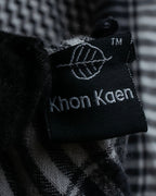 "Vintage houndstooth combination pattern large stole"