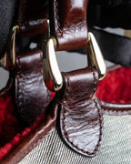 "FENDI" Animal embroidery design boa combination shoulder bag