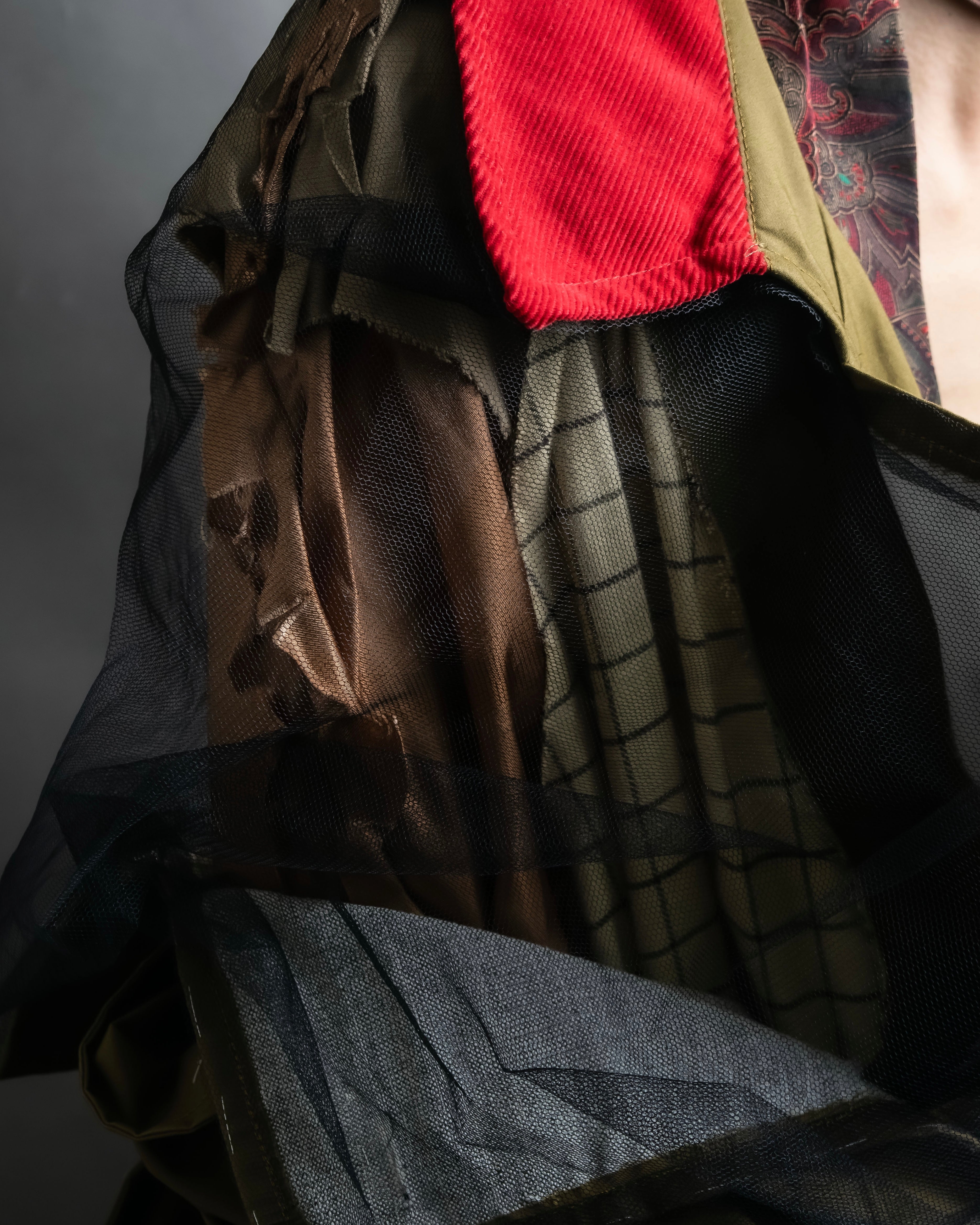 "MAISON MARGIELA" 20AW reconstructed tulle docking trench coat
