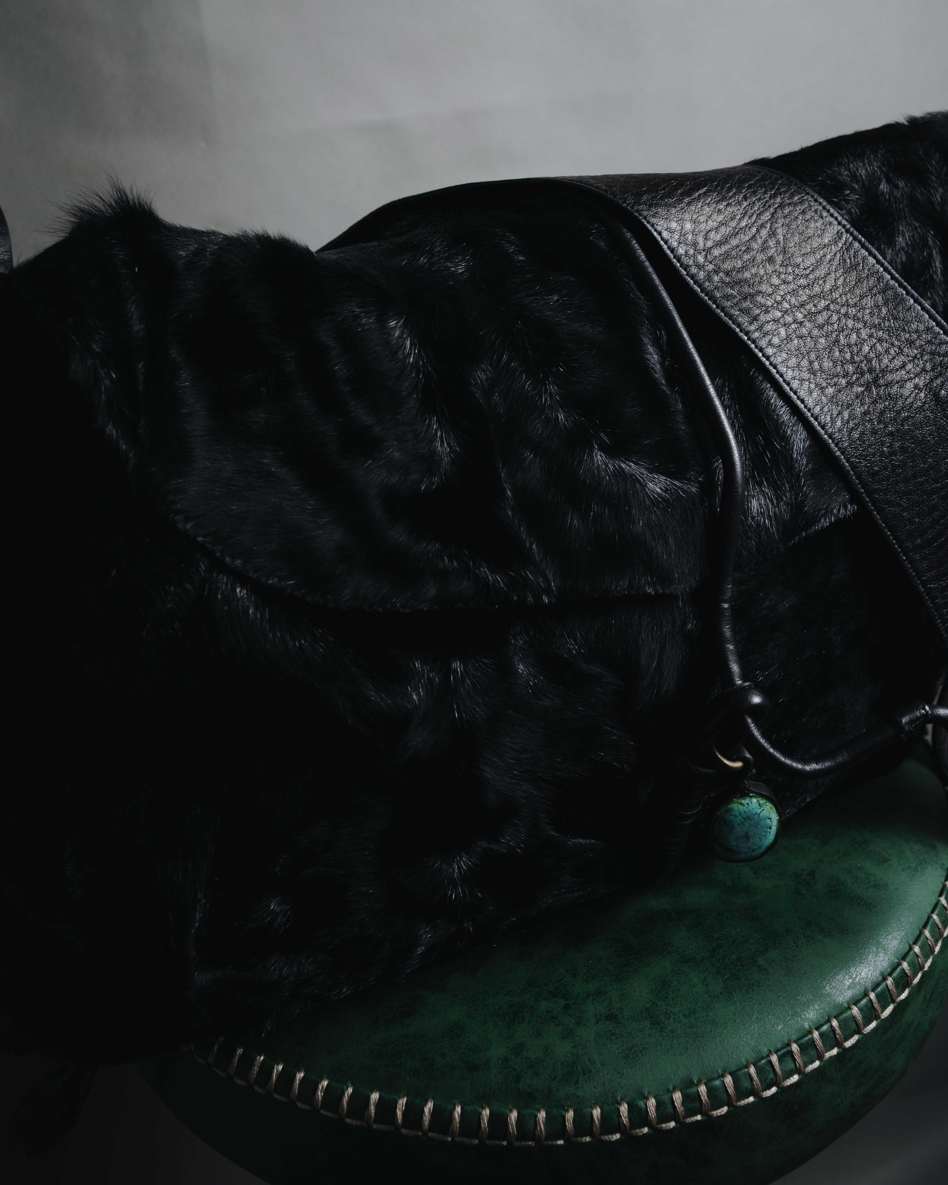 "Ermanno Scervino" 08’s-15’s Fur turquoise charm bag