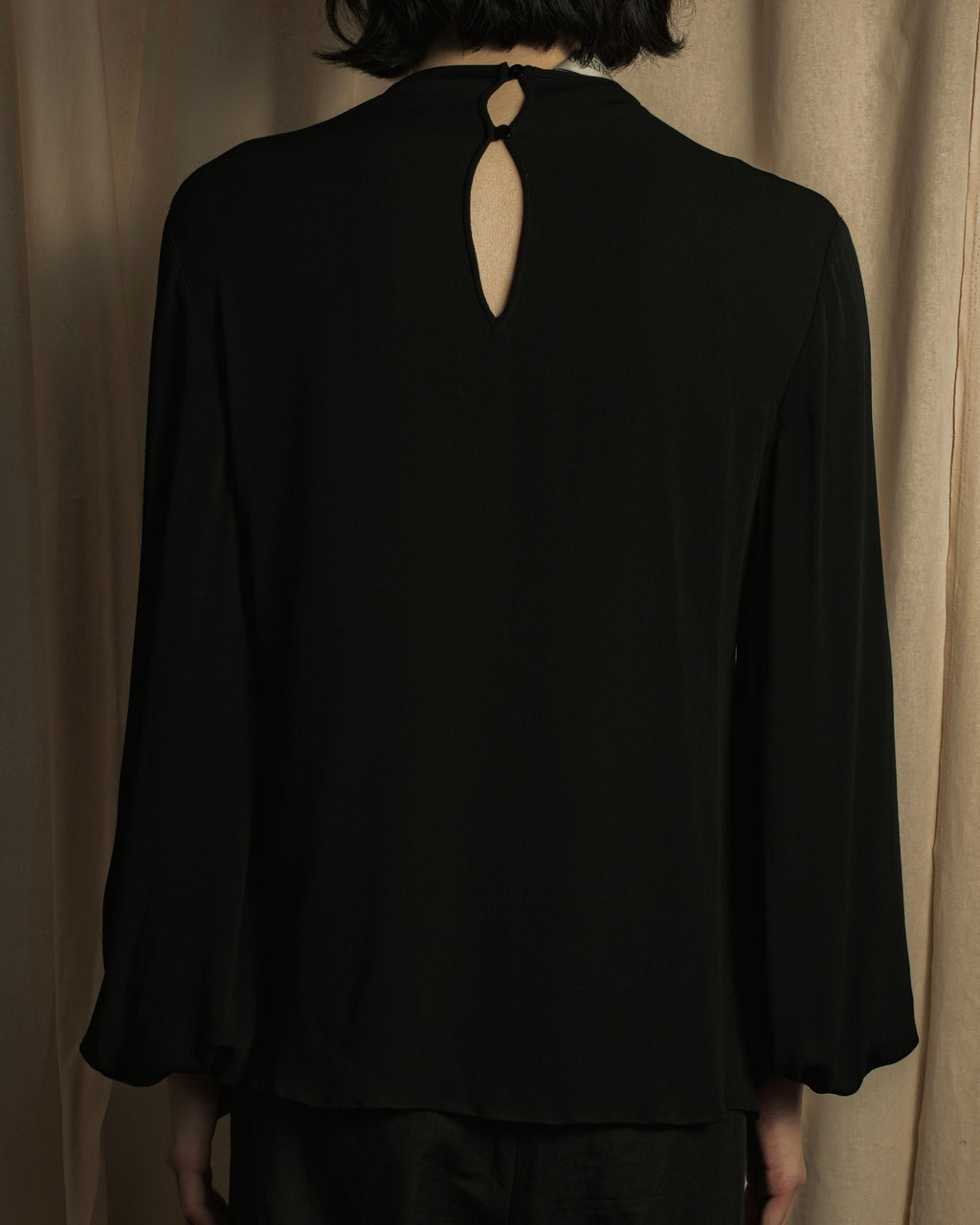 "VALENTINO" 2020-21 Gathered design bow tie skipper silk pullover