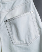 "MAISON MARGIELA" 21SS Washed raw cut flared cropped denim pants