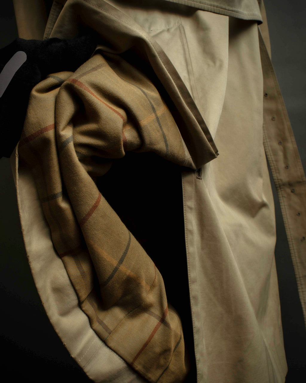 "BURBERRYS" Military detail single front stand collar coat