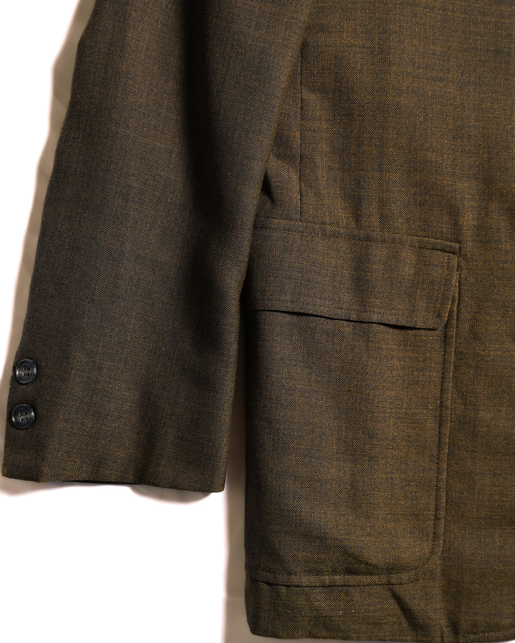 VINTAGE/ Beautiful Olive Colored Single Breasted 3B Tailored Jacket