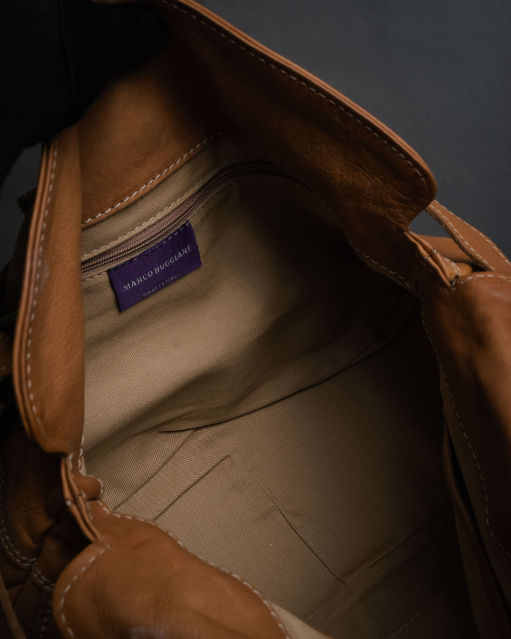 “MARCO BUGGIANI” 2004-2009 Soft leather multi pocket shoulder bag