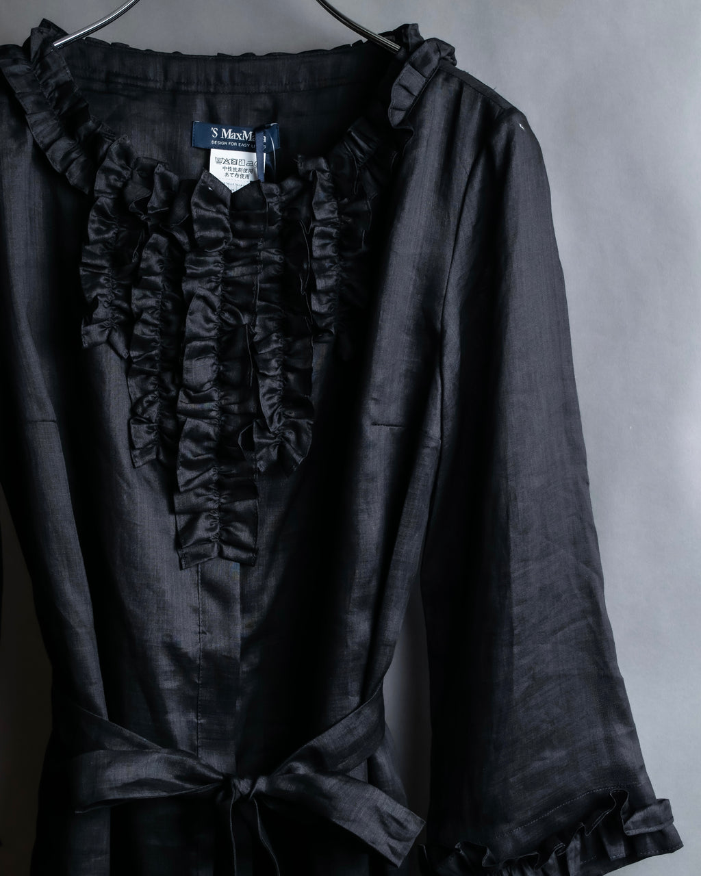 "S Max Mara" Tiered frill design belted dress