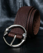 "GUCCI" Horse's foot motif antique style ring belt