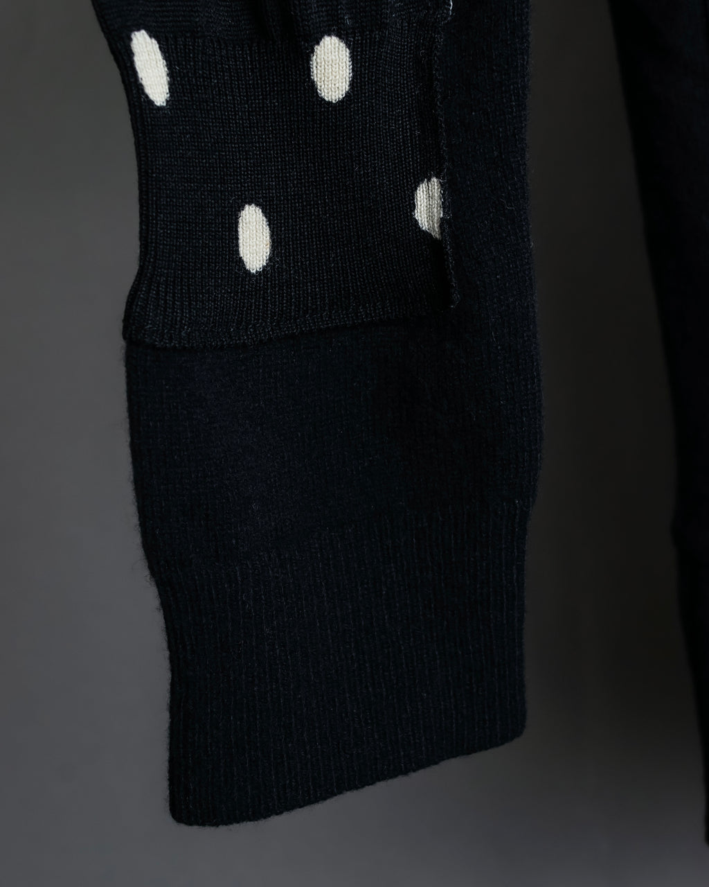 “Comme des Garçons Comme des Garçons“ Dot patterned wool knit cardigan