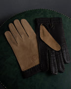 "LOEWE" Logo engraved combination leather gloves