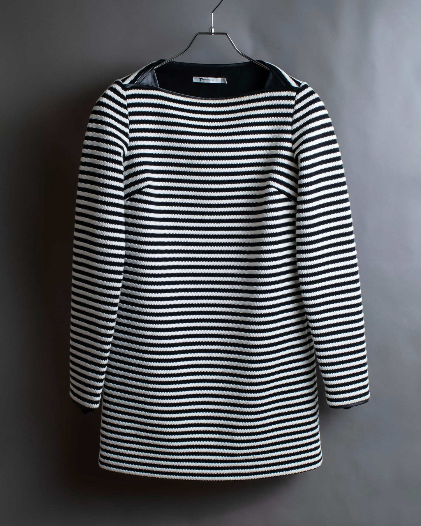 "T by Alexander Wang" Uniform striped ribbed knit pullover