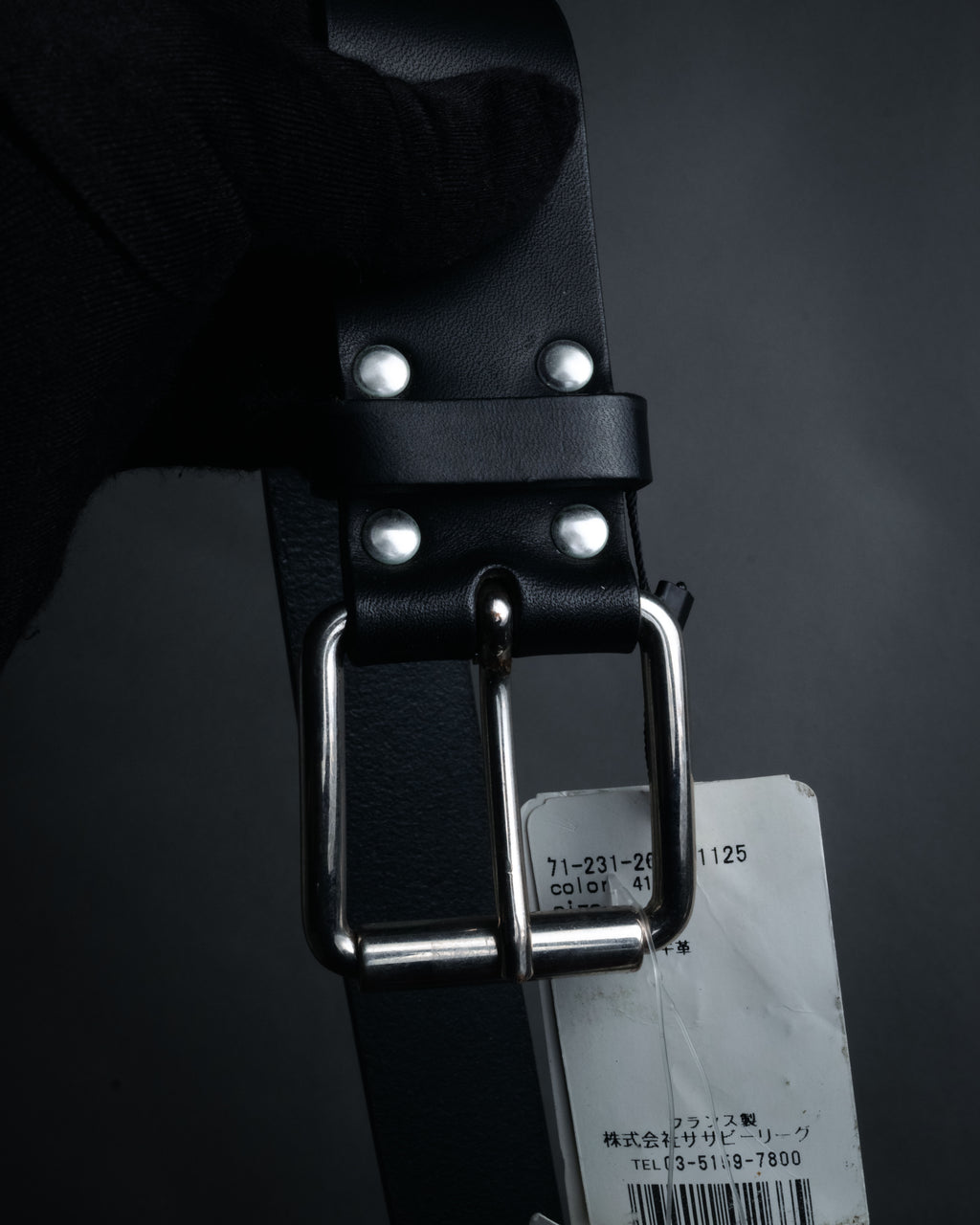 “COMME des GARCONS SHIRT” 00’s Minimal leather roller belt