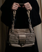 "BALENCIAGA" Three-way chain leather shoulder bag