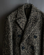 "LANVIN" Double breasted tweed chester coat