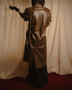 -SPECIAL- "LOEWE" 80’s Military detail stencil leather coat