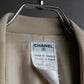 "CHANEL" Large lapel double breasted straight line coat