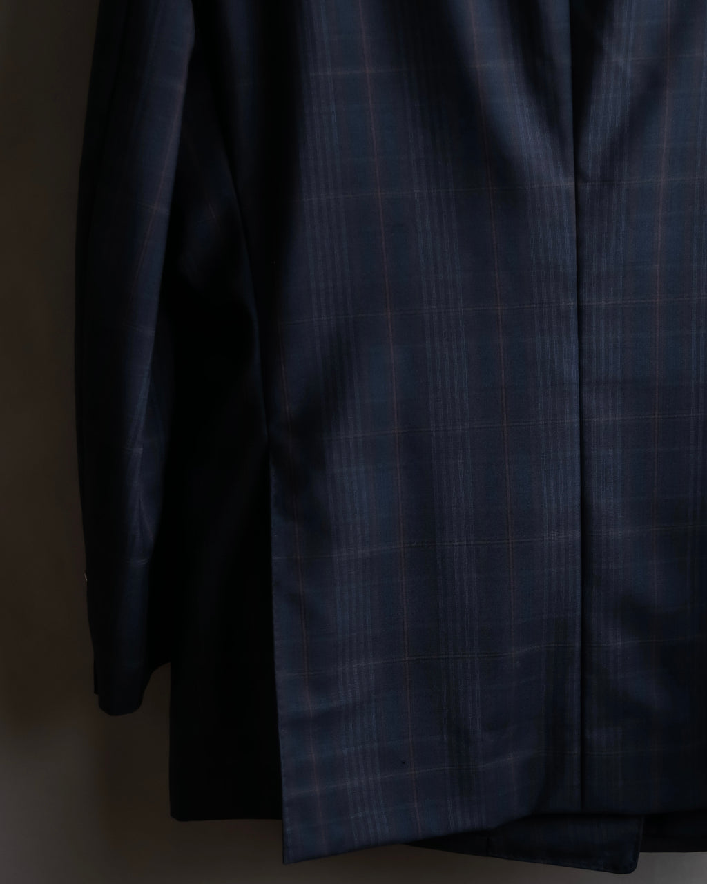 "BURBERRYS" Micro check pattern metal button blazer