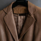 "LOEWE"  Camel brown leather tailored jacket